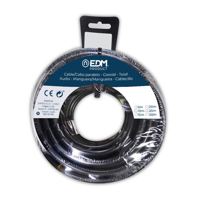 Coaxial TV Antenna Cable EDM 28330 Black 5 m 3 x 1 mm-1